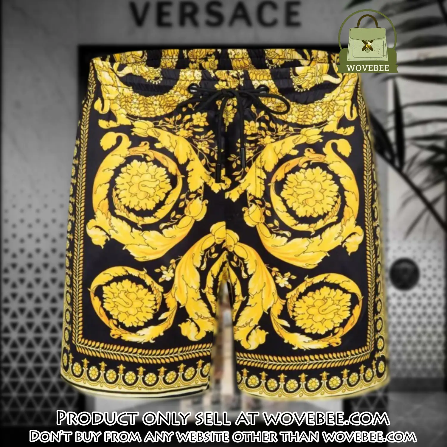 Versace 3d new luxury all over print shorts pants for men wvb0046177